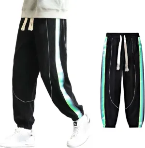 USTZFTBCL Men's Sweatpants Corduroy Joggers Gradient Color Streetwear Baggy Harem Pants Casual Jogger Trousers