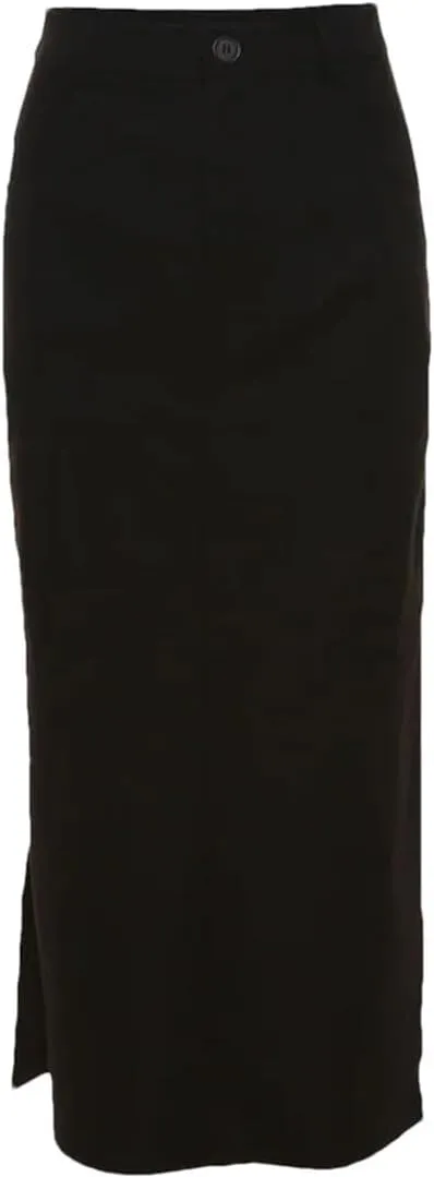 Women Casual Midi Skirts High Waist A-LINE Slim Solid Long Skirt