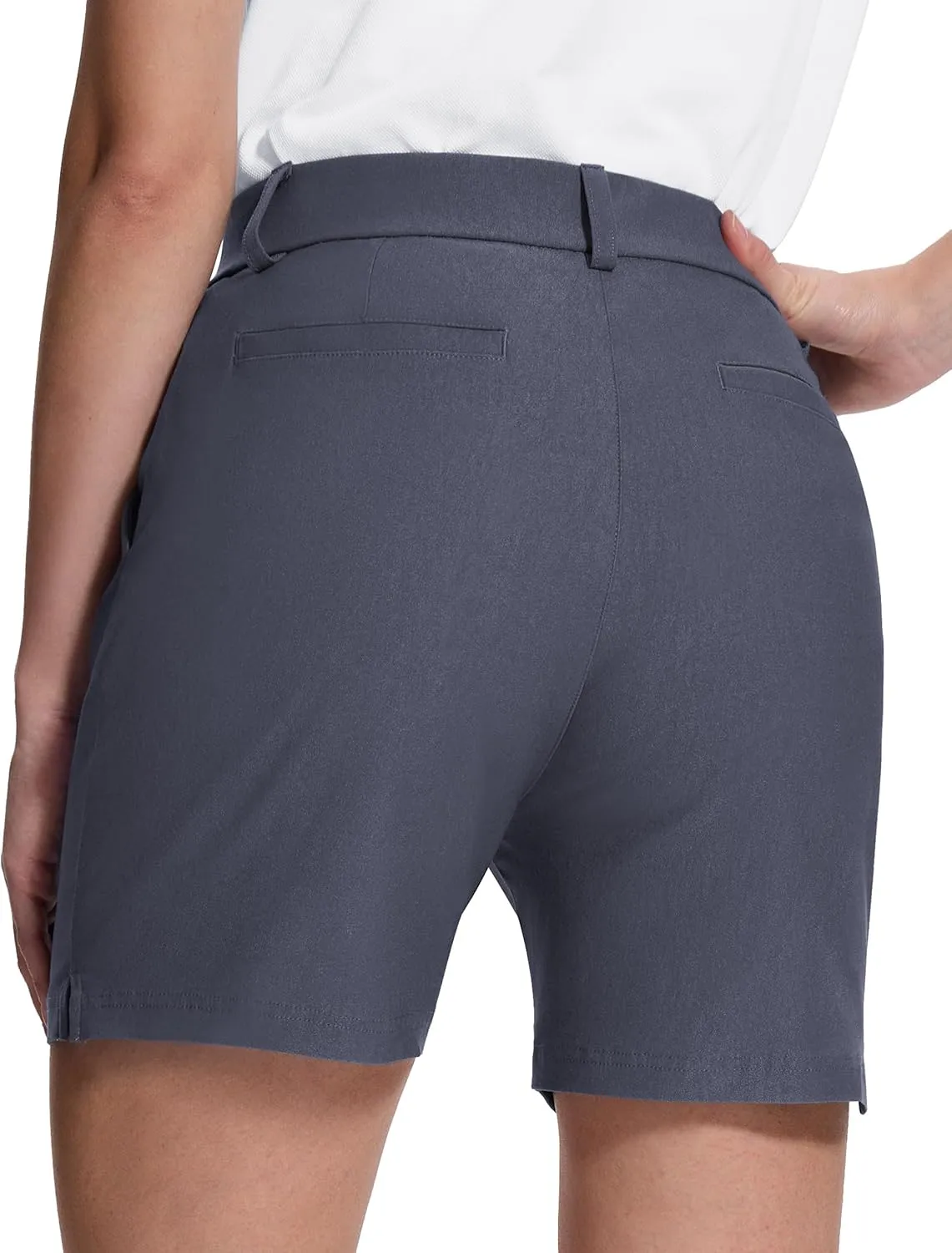 Womens 5" Golf Hiking Shorts with Pockets Quick Dry Stretchy Shorts for Women Mid Rise Dressy Work Casual Summer