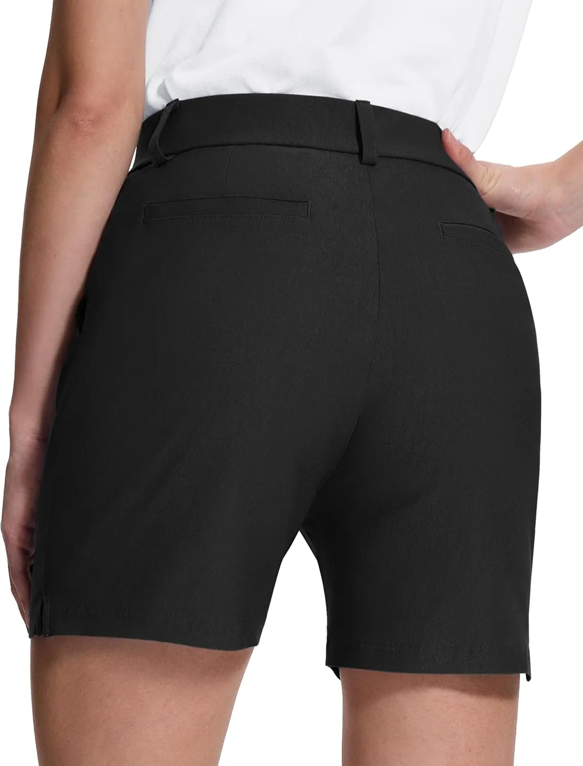 Womens 5" Golf Hiking Shorts with Pockets Quick Dry Stretchy Shorts for Women Mid Rise Dressy Work Casual Summer