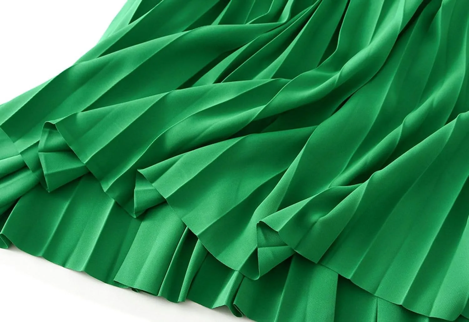 Women's Pleated A-Line Midi Skirts High Waisted Shirring Skirt for Casual and Formal Occasions