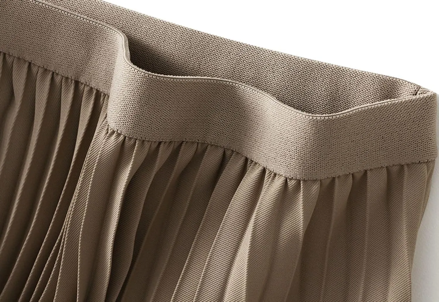 Women's Pleated A-Line Midi Skirts High Waisted Shirring Skirt for Casual and Formal Occasions