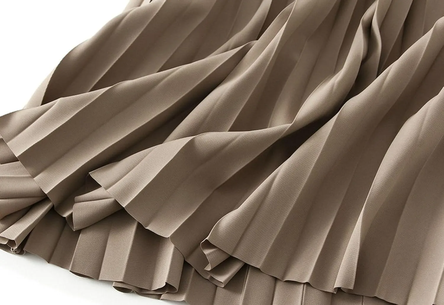 Women's Pleated A-Line Midi Skirts High Waisted Shirring Skirt for Casual and Formal Occasions