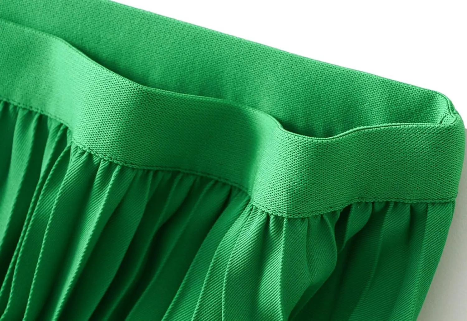 Women's Pleated A-Line Midi Skirts High Waisted Shirring Skirt for Casual and Formal Occasions