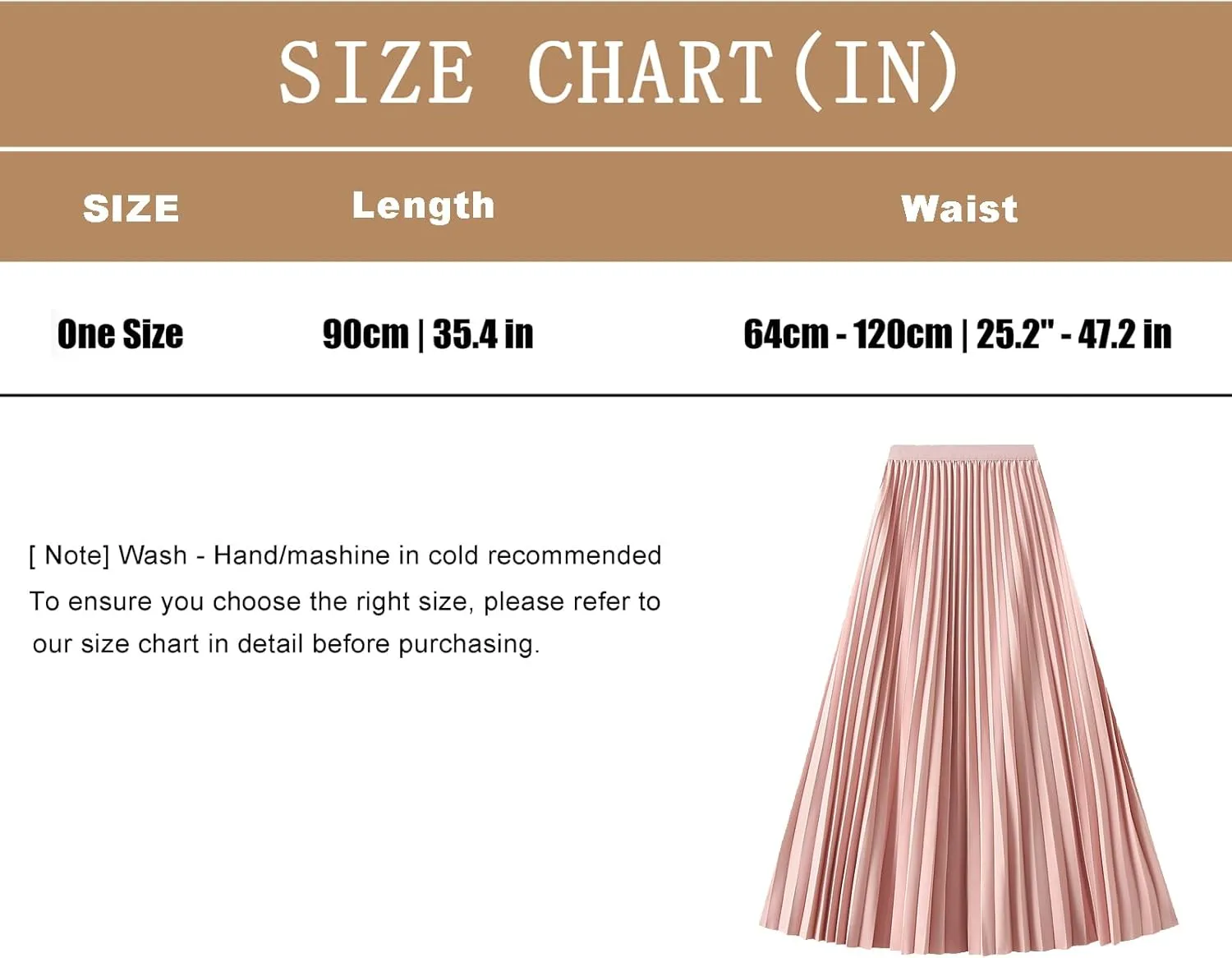 Women's Pleated A-Line Midi Skirts High Waisted Shirring Skirt for Casual and Formal Occasions