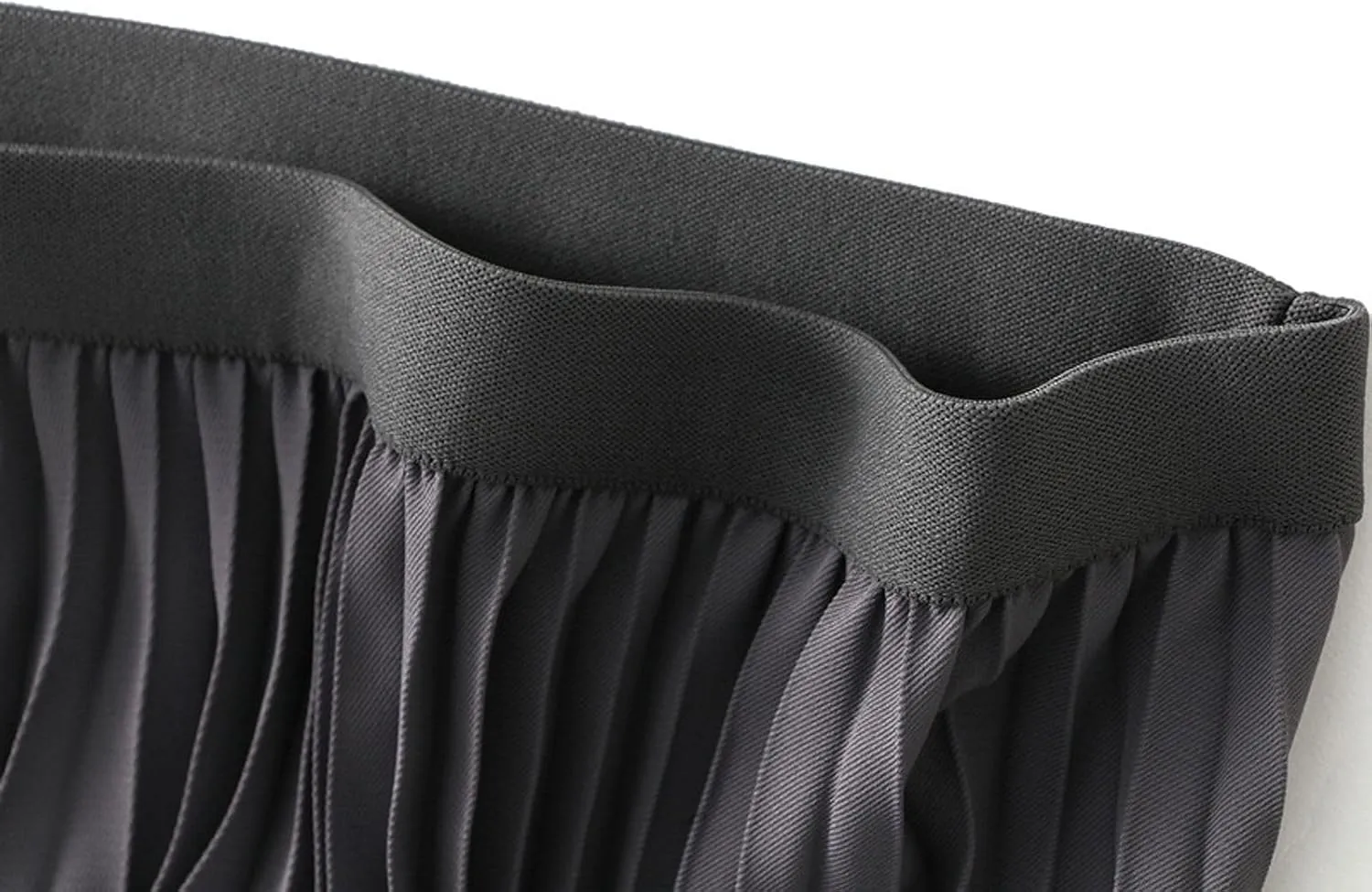 Women's Pleated A-Line Midi Skirts High Waisted Shirring Skirt for Casual and Formal Occasions