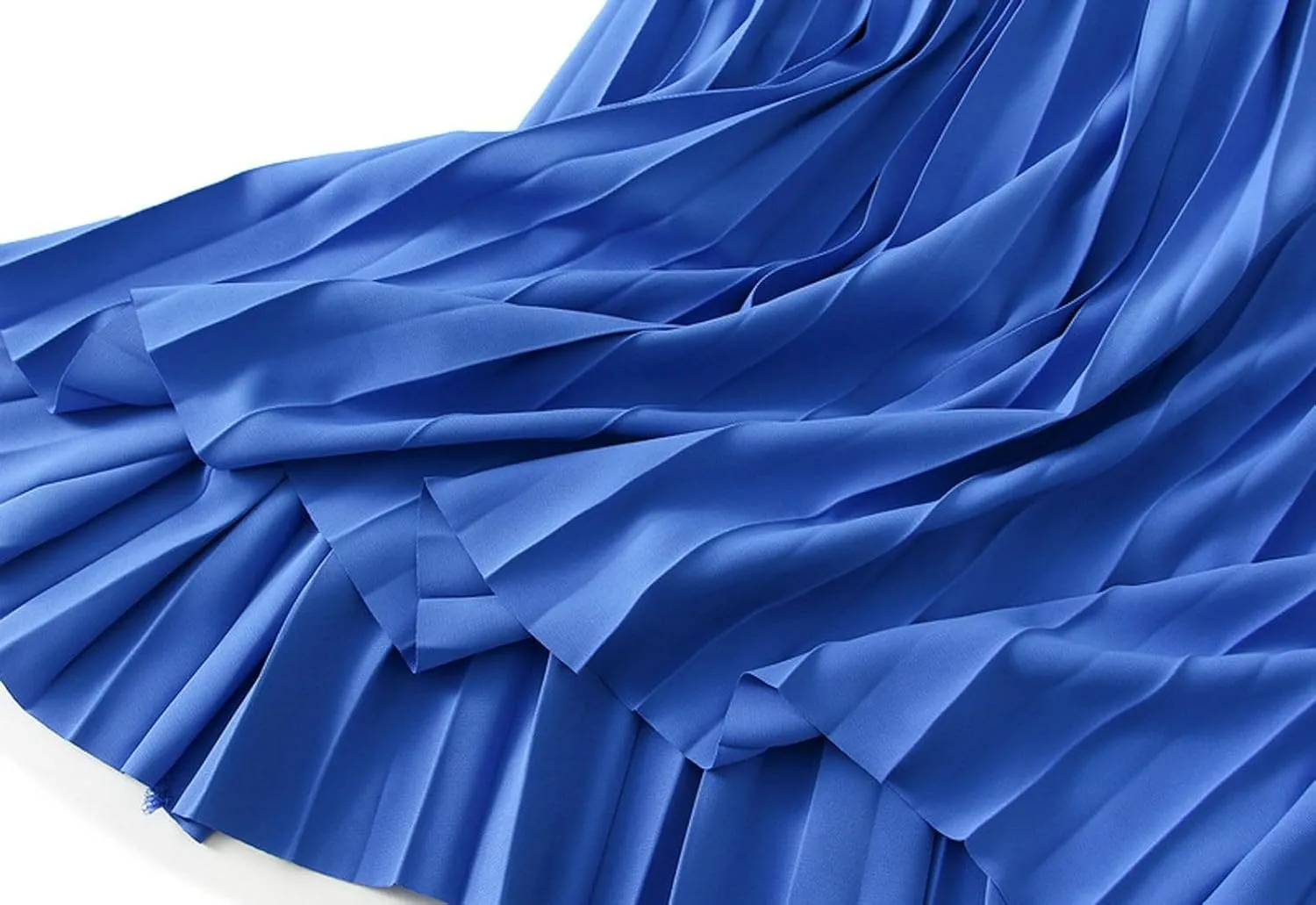 Women's Pleated A-Line Midi Skirts High Waisted Shirring Skirt for Casual and Formal Occasions